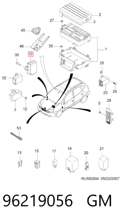 Реле звукового сигнала GM 96219056
