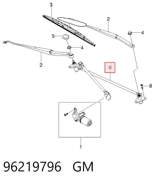 Трапеция дворников 96219796 General Motors