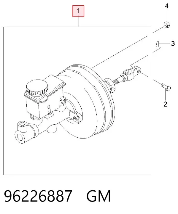 Главный тормозной цилиндр 96226887 General Motors