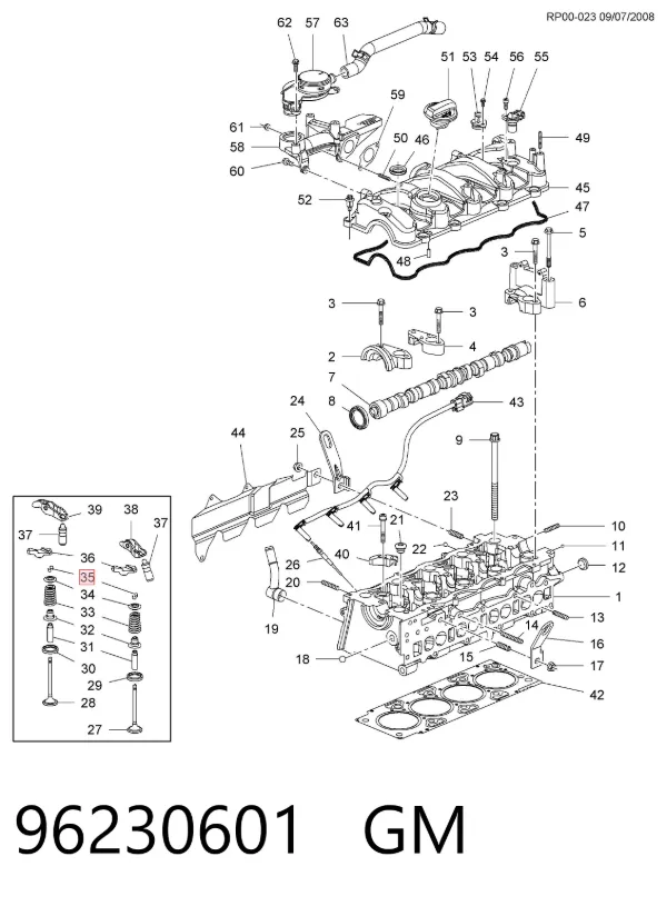 Сухарь клапана 96230601 General Motors