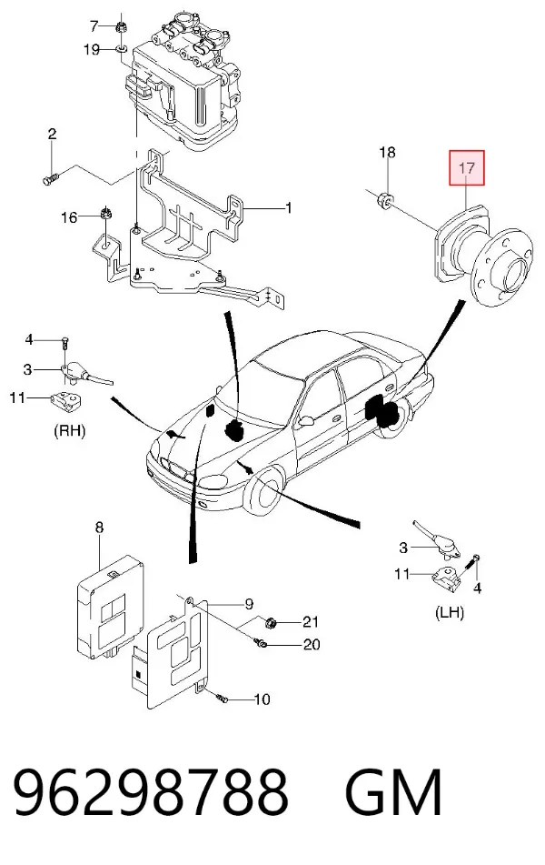 Задняя ступица 96298788 General Motors
