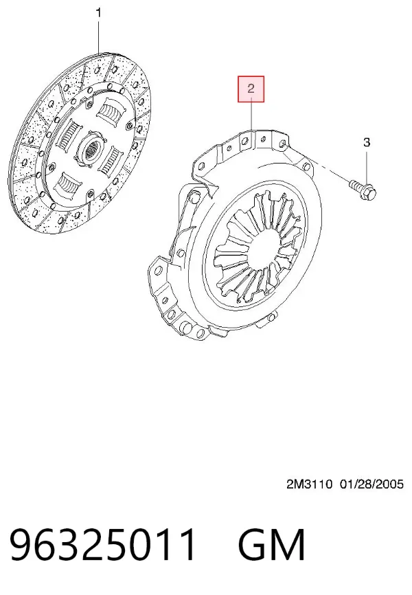 Корзина сцепления 96343031 Opel