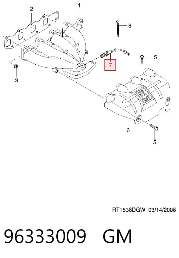 Лямбда зонд 96333009 General Motors