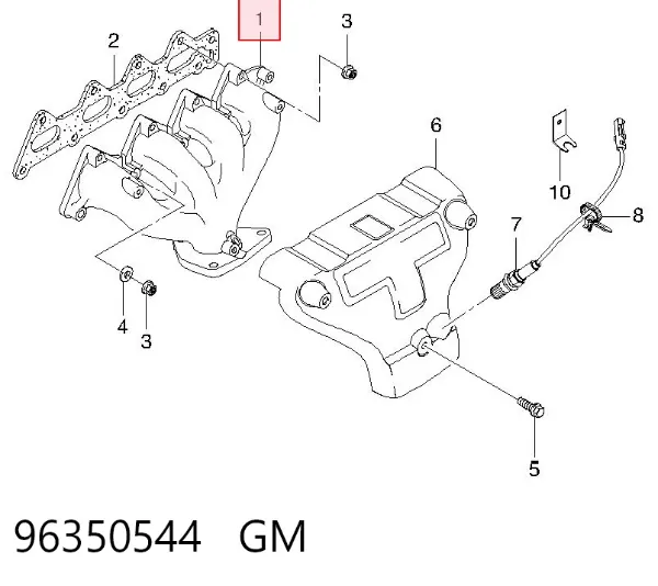 Выпускной коллектор 96350544 General Motors