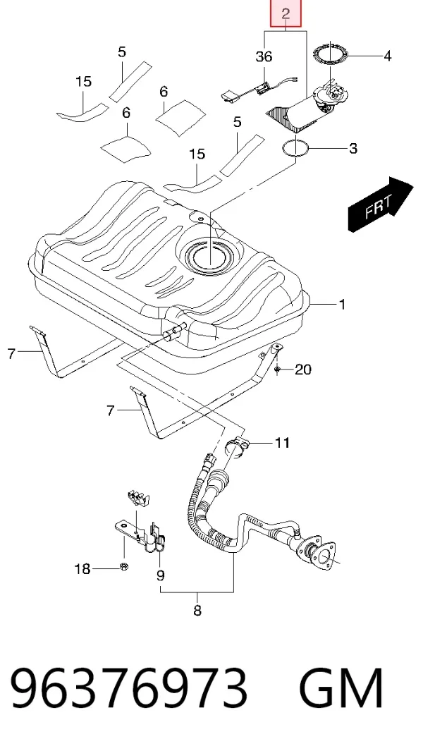 Бензонасос 96376973 General Motors