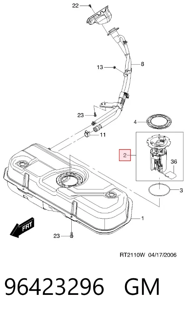Бензонасос 96423296 General Motors