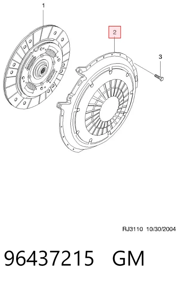 Корзина сцепления 96437215 General Motors
