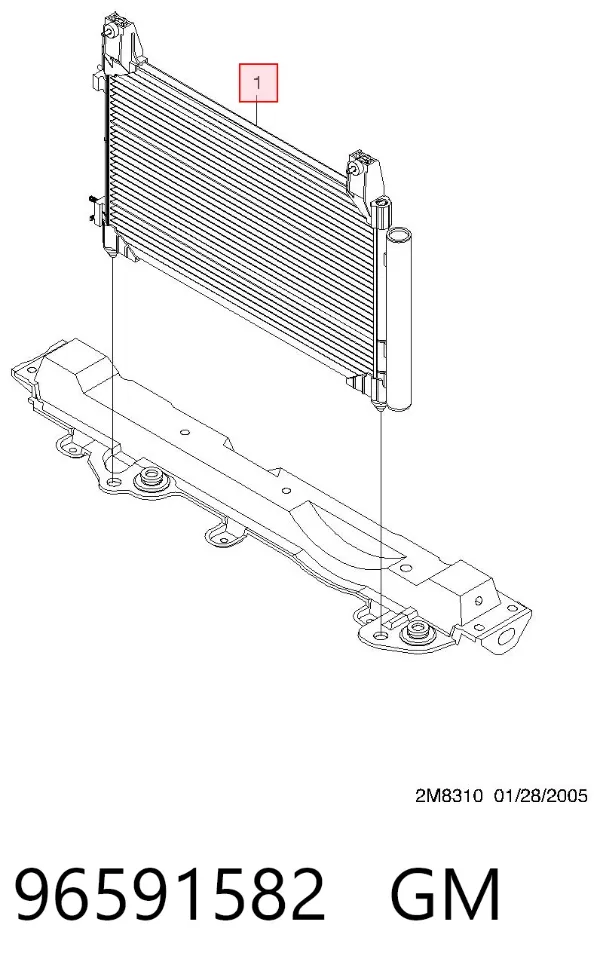 Радиатор кондиционера 96591582 General Motors