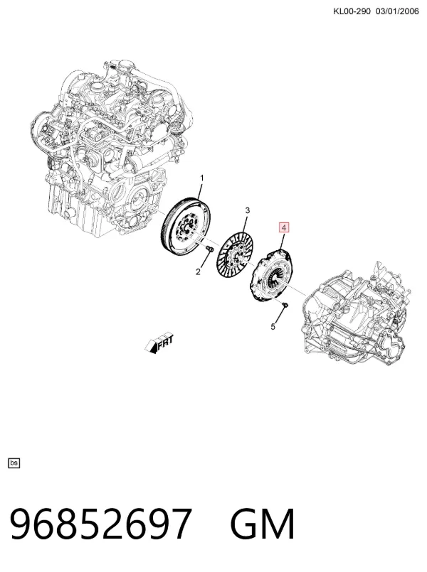 Корзина сцепления 96852697 General Motors