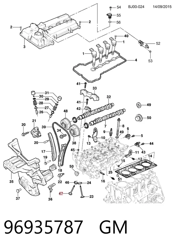 Выпускной клапан 96935787 General Motors