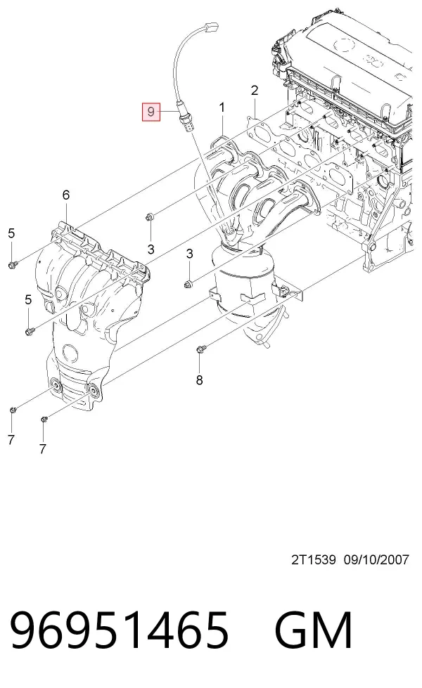 Лямбда зонд 96951465 General Motors
