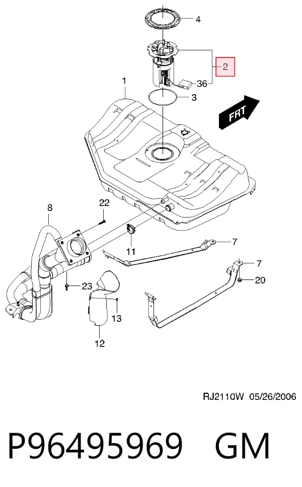 Бензонасос P96495969 General Motors