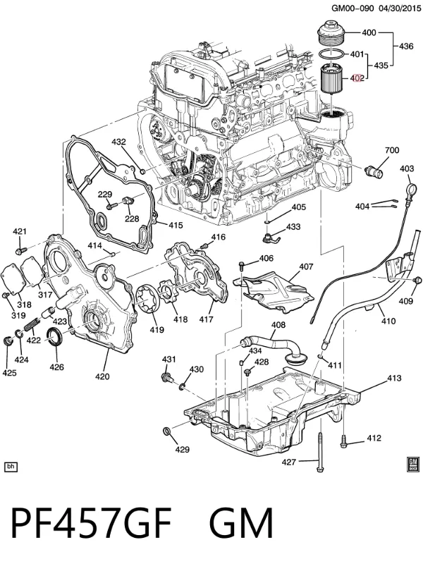 Масляный фильтр PF457GF General Motors