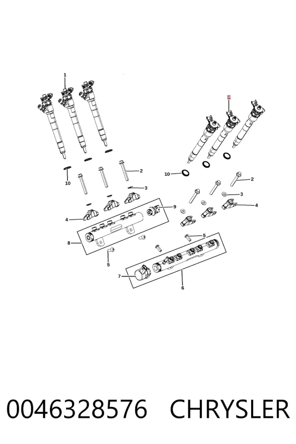 Топливные форсунки K68148332AA Fiat/Alfa/Lancia