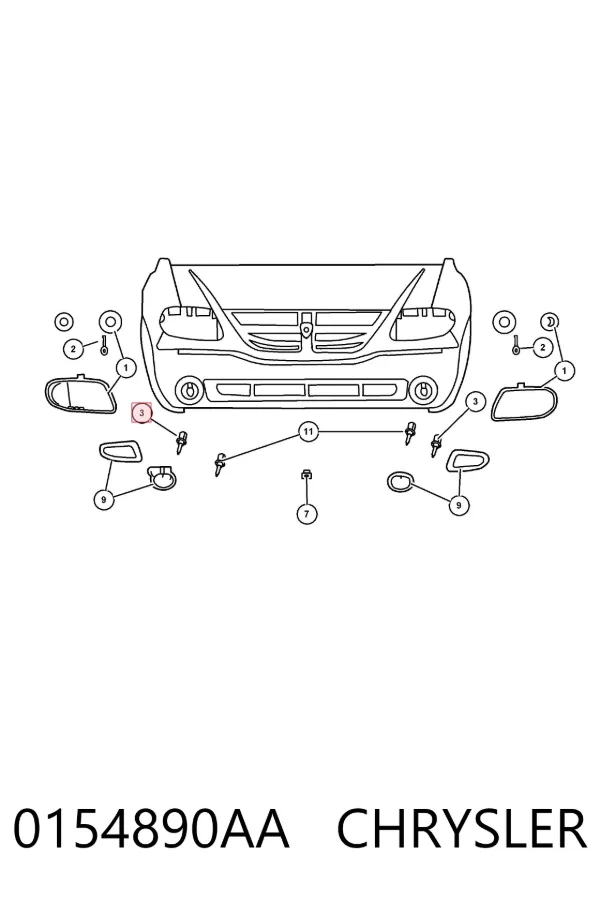 Лампочка галогенная 0154890AA Chrysler