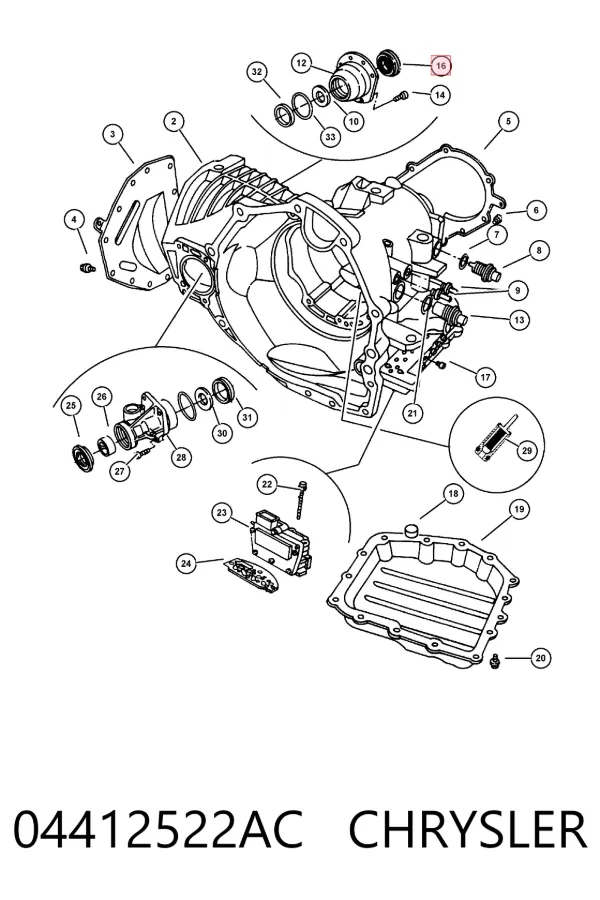 Сальник полуоси 04412522AC Chrysler