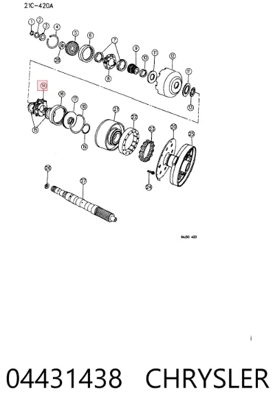 Планетарная передача АКПП CHRYSLER 04431438