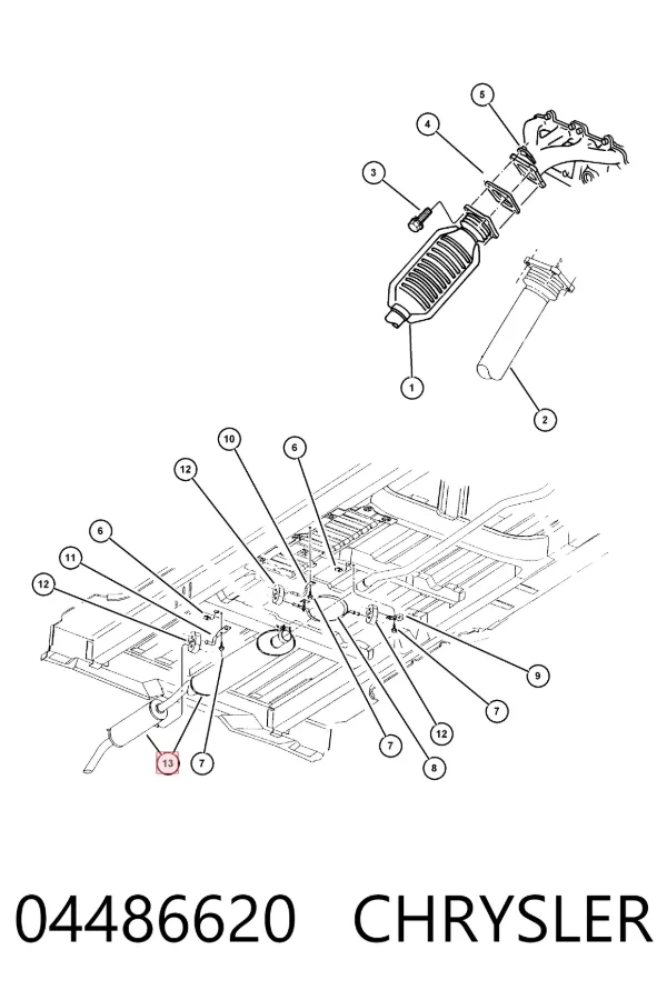 Глушитель задний 04486620 Chrysler