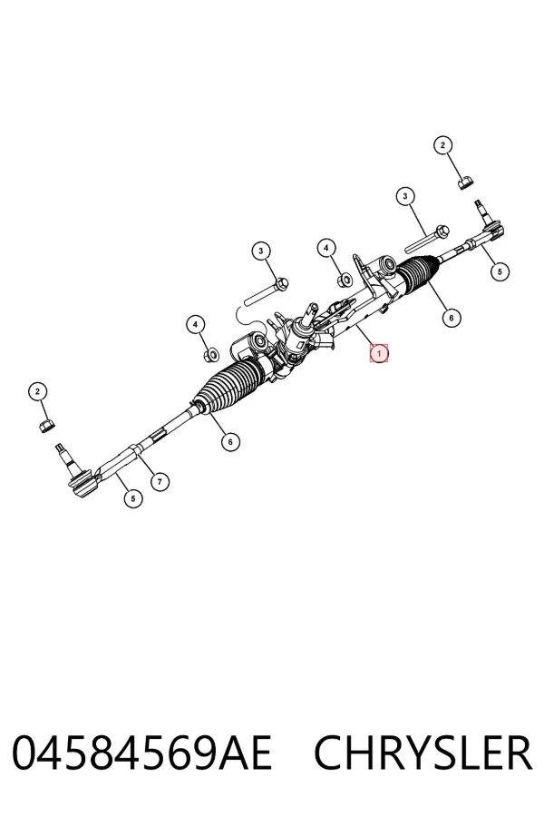 Рулевая рейка 04584569AE Chrysler