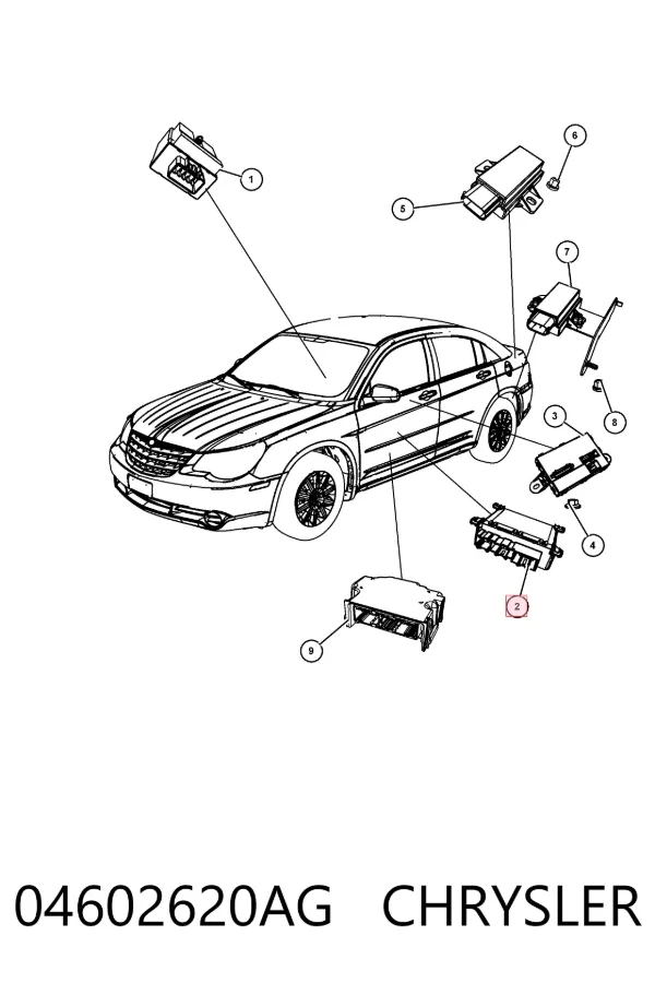 Блок комфорта передней двери 04602620AG Chrysler