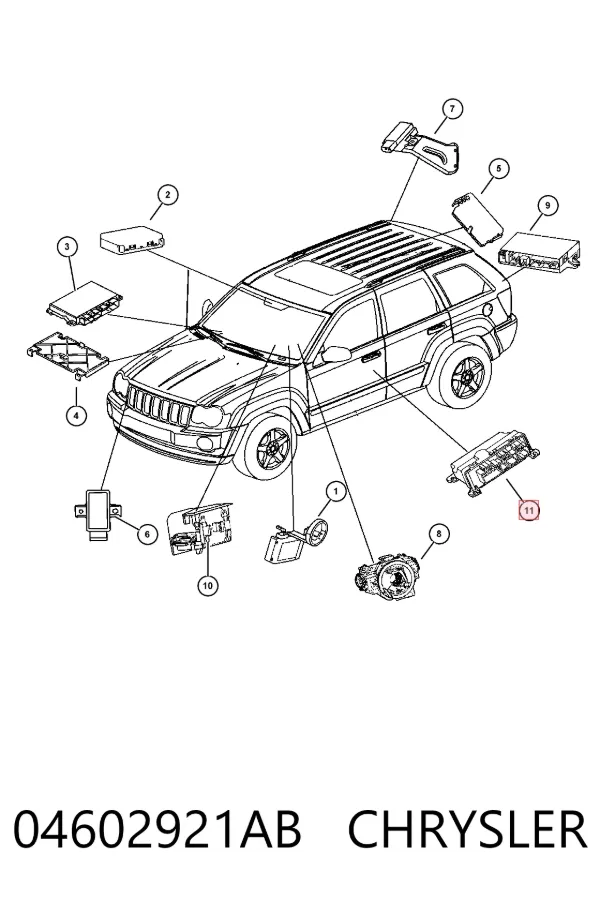 Блок комфорта передней двери 04602921AB Chrysler
