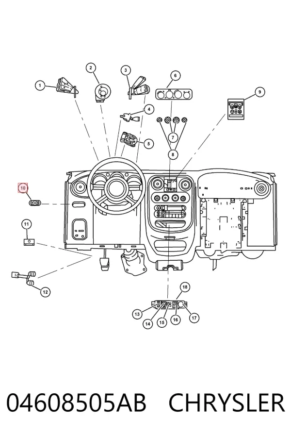 Регулятор зеркал 04608505AB Chrysler