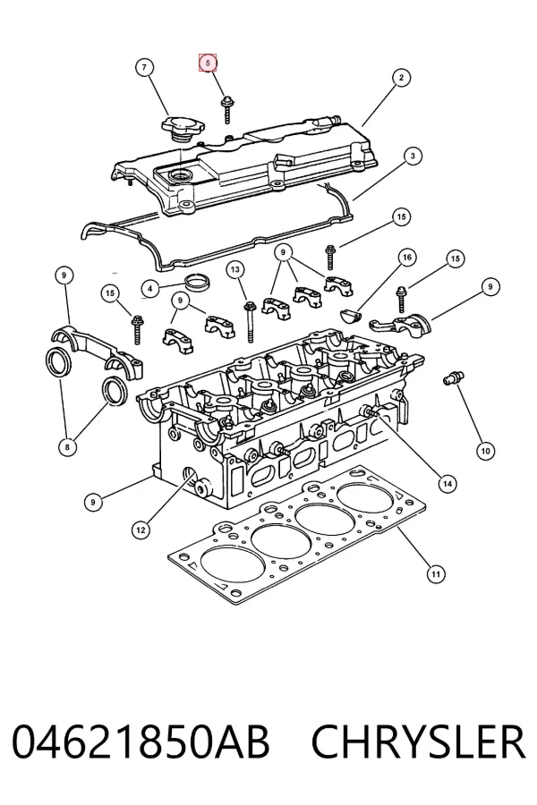 Болт клапанной крышки ГБЦ 04621850AB Chrysler