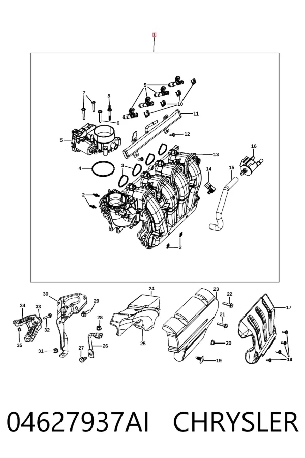 Впускной коллектор 04627937AI Chrysler
