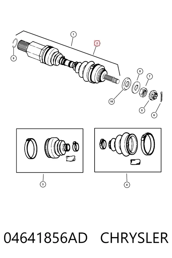 Правая полуось 04641856AD Chrysler