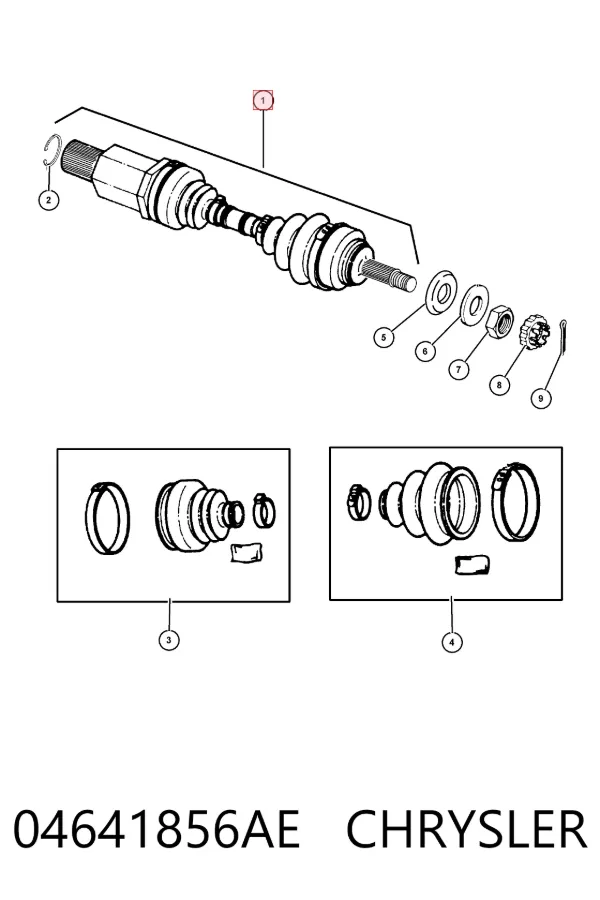 Правая полуось 04641856AE Chrysler