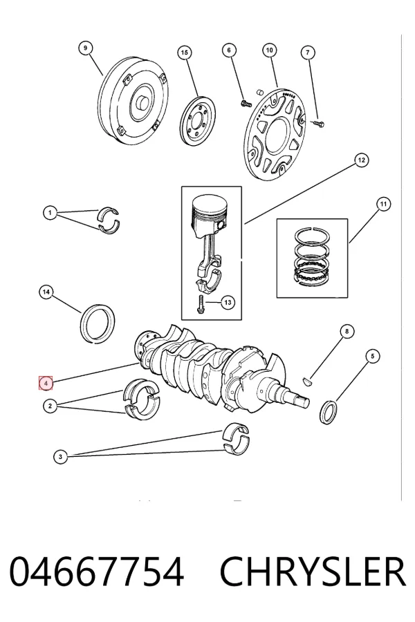 Коленвал 04667754 Chrysler