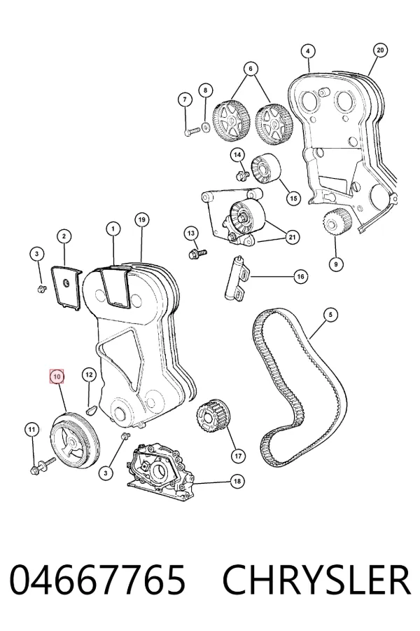 Шкив коленвала 04667765 Chrysler