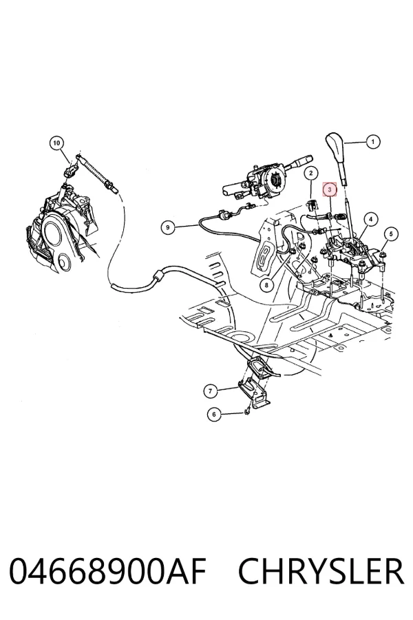 Трос переключения передач K05274750AF Fiat/Alfa/Lancia