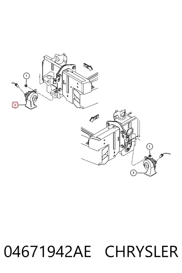 Звуковой сигнал 04671942AE Chrysler