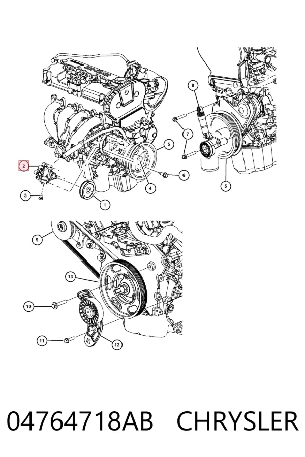 Насос ГУР 04764718AB Chrysler