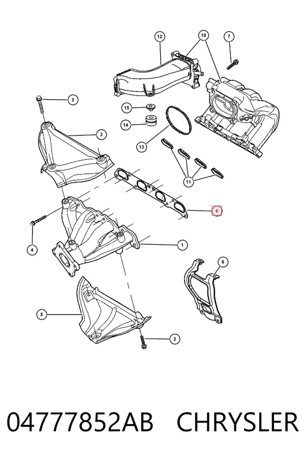 Прокладка коллектора 04777852AB Chrysler