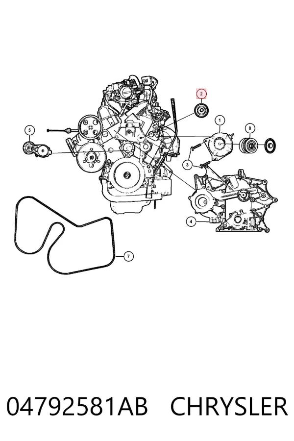 Паразитный ролик 04792581AB Chrysler