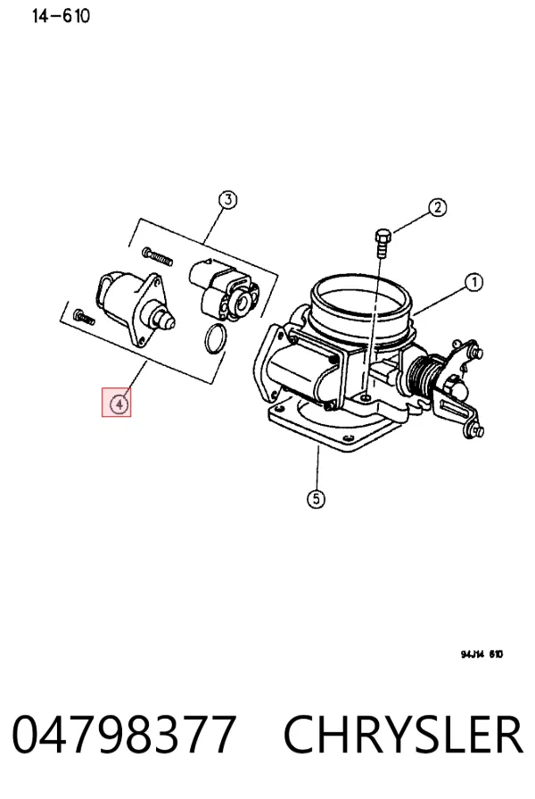 Регулятор холостого хода 04798377 Chrysler
