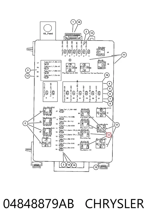 Реле фары 04848879AB Chrysler
