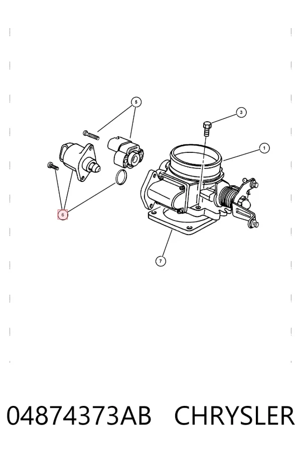 Регулятор холостого хода 04874373AB Chrysler