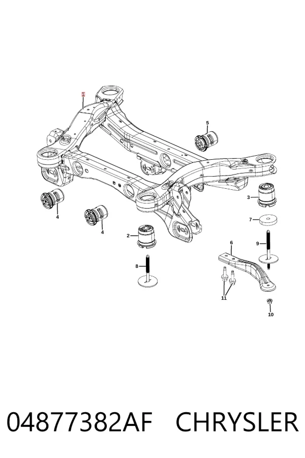 Подрамник задний Jeep Cherokee KL
