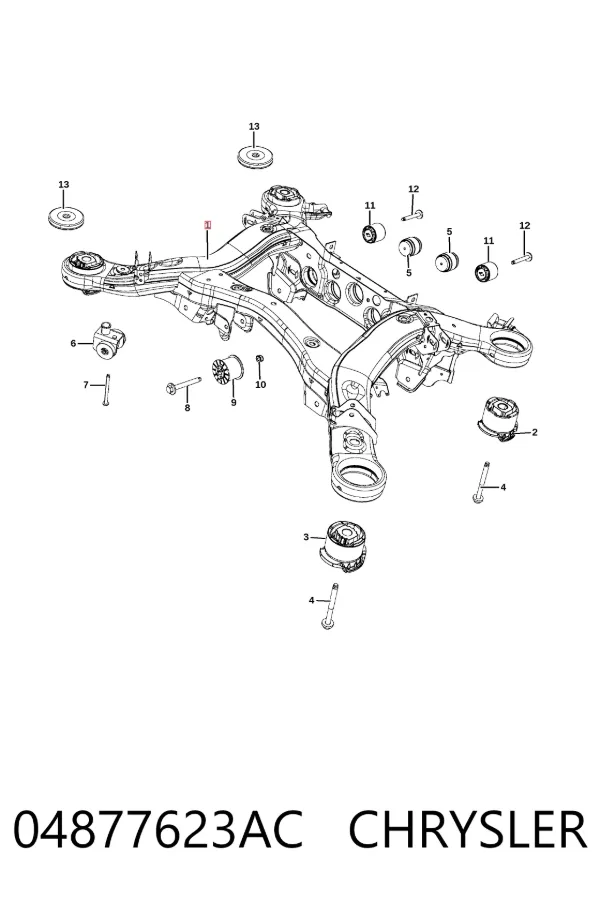 Подрамник задний Jeep Grand Cherokee IV