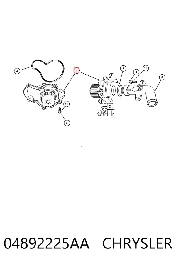 Помпа 04892225AA Chrysler