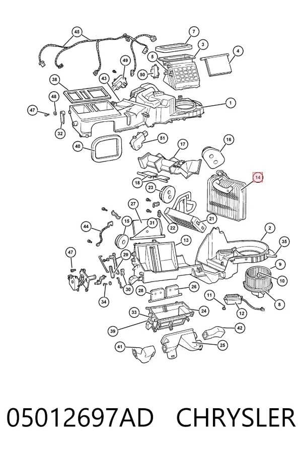 Испаритель кондиционера K05012697AD Fiat/Alfa/Lancia