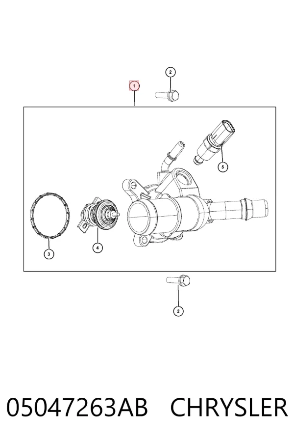 Корпус термостата 05047263AB Chrysler