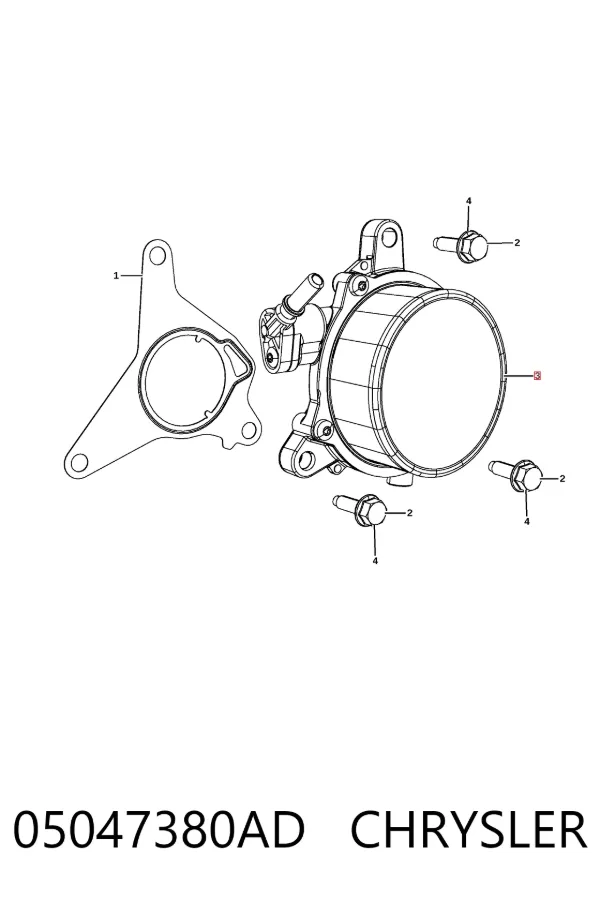 Вакуумный насос K05048401AD Fiat/Alfa/Lancia