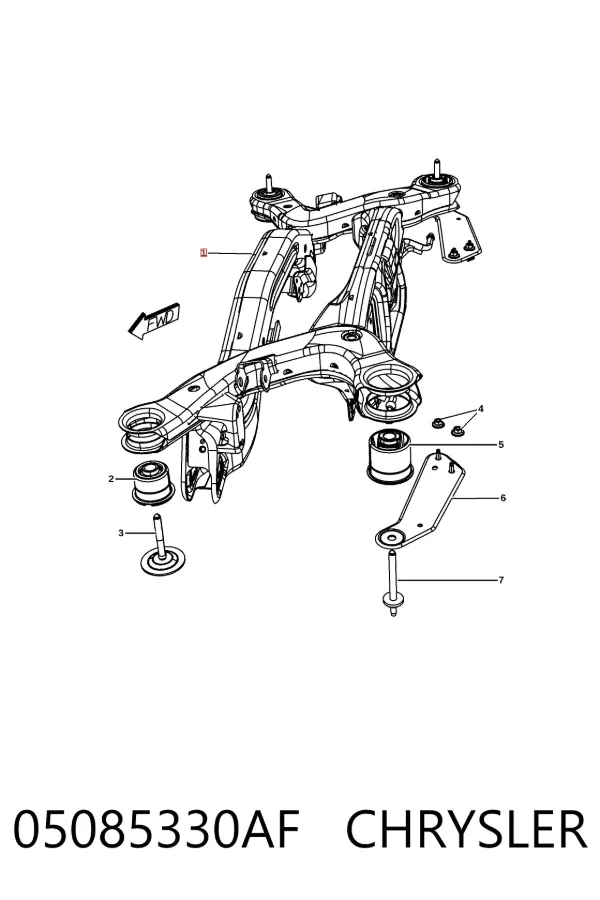 Подрамник задний 05085330AF Chrysler