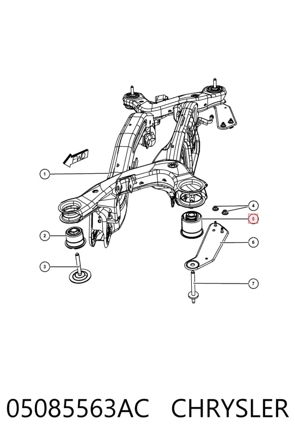 Сайлентблок задней балки 05085563AC Chrysler