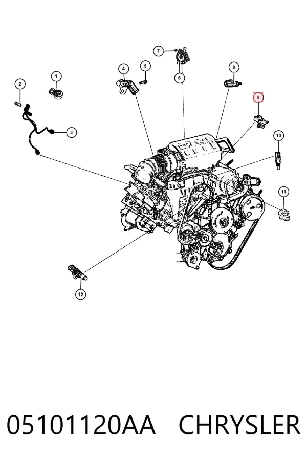 Датчик абсолютного давления 05101120AA Chrysler