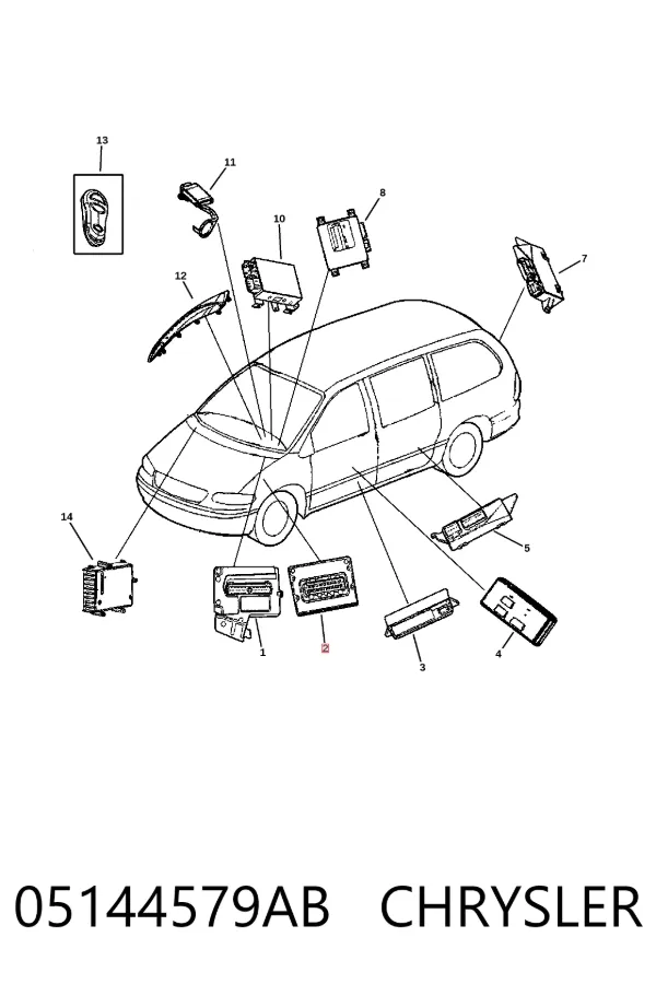 Блок управления двигателем 05144579AB Chrysler